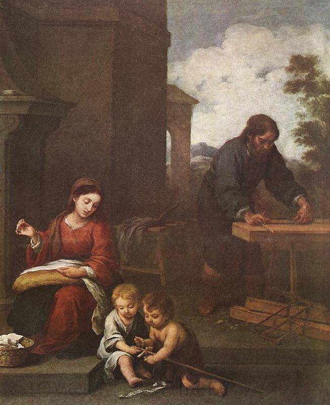MURILLO, Bartolome Esteban Holy Family with the Infant St John dh Spain oil painting art
